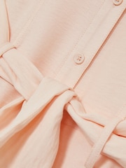 Reiss Pink Morgan 13-14 yrs Tie-Waist Collared Dress - Image 4 of 4