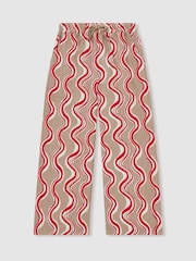 Reiss Clarise Cotton Linen Printed Trousers - Imagen 2 de 4