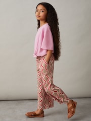Reiss Clarise Cotton Linen Printed Trousers - Imagen 3 de 4