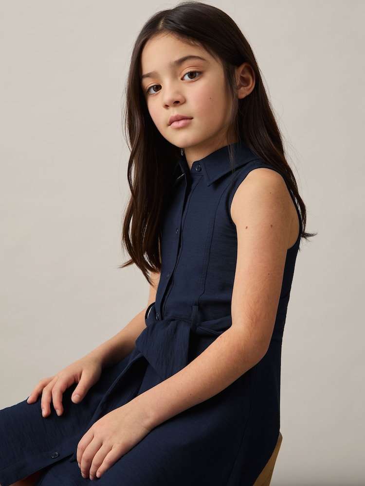 Reiss Morgan Tie-Waist Collared Dress - Imagen 1 de 4