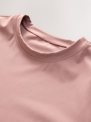 self. Mauve Purple self. Fitted Short Sleeve Top - Image 2 of 3