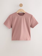 self. Mauve Purple self. Fitted Short Sleeve Top - Image 7 of 9