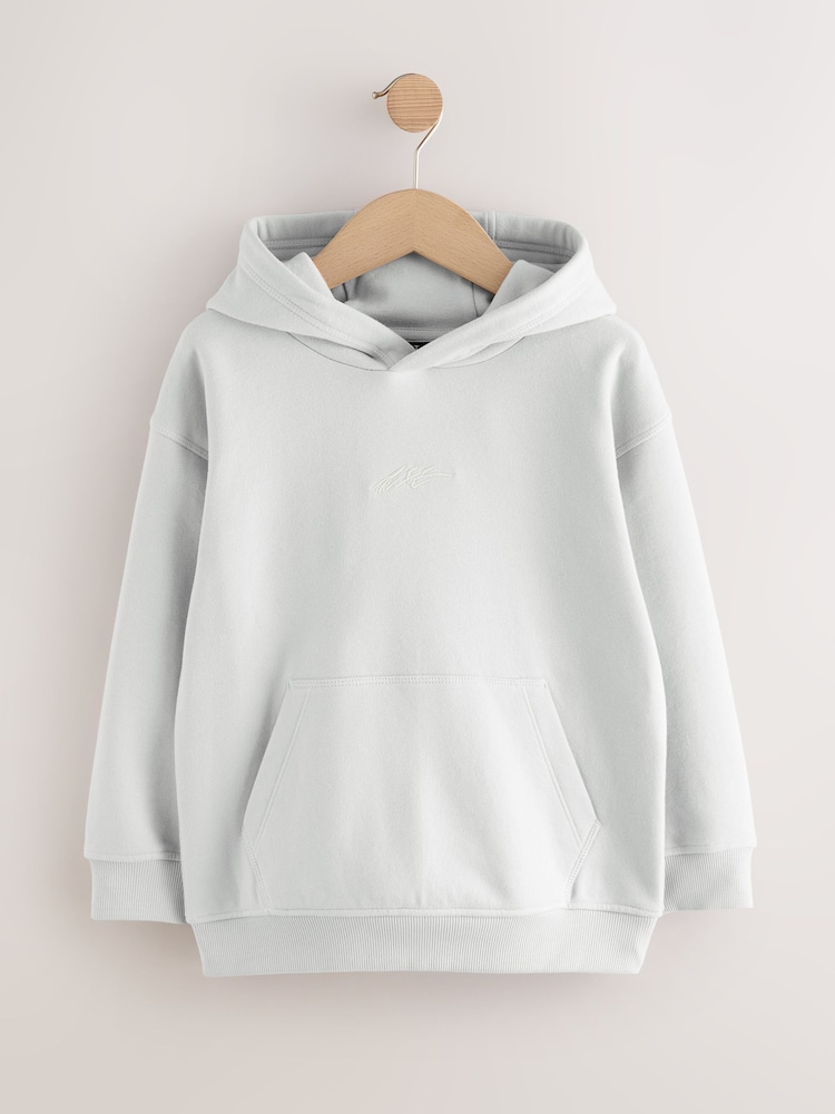 Grey Plain Jersey Hoodie (3-16yrs) - Image 1 of 4