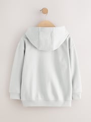 Grey Plain Jersey Hoodie (3-16yrs) - Image 2 of 4
