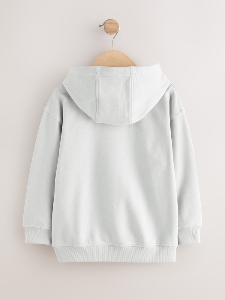 Grey Plain Jersey Hoodie (3-16yrs) - Image 2 of 4