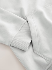 Grey Plain Jersey Hoodie (3-16yrs) - Image 3 of 4
