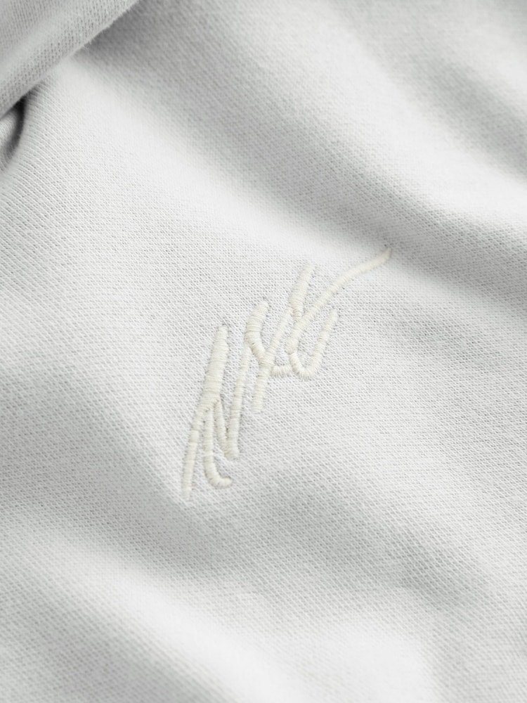 Grey Plain Jersey Hoodie (3-16yrs) - Image 4 of 4