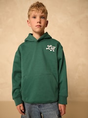Green Plain Jersey Hoodie (3-16yrs) - Image 1 of 8