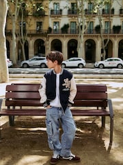 Navy Graphic Print Bomber Jacket (3-16yrs) - Image 2 of 7