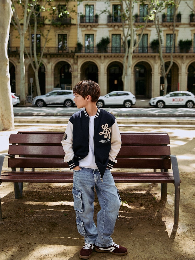 Navy Graphic Print Bomber Jacket (3-16yrs) - Image 2 of 7