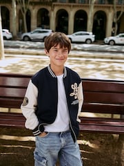 Navy Graphic Print Bomber Jacket (3-16yrs) - Image 3 of 7