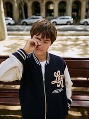 Navy Graphic Print Bomber Jacket (3-16yrs) - Image 4 of 7