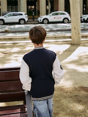 Navy Graphic Print Bomber Jacket (3-16yrs) - Image 5 of 7