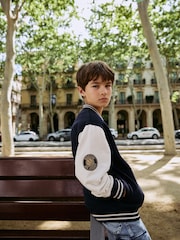 Navy Graphic Print Bomber Jacket (3-16yrs) - Image 6 of 7