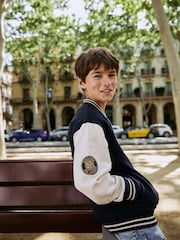 Navy Graphic Print Bomber Jacket (3-16yrs) - Image 7 of 7