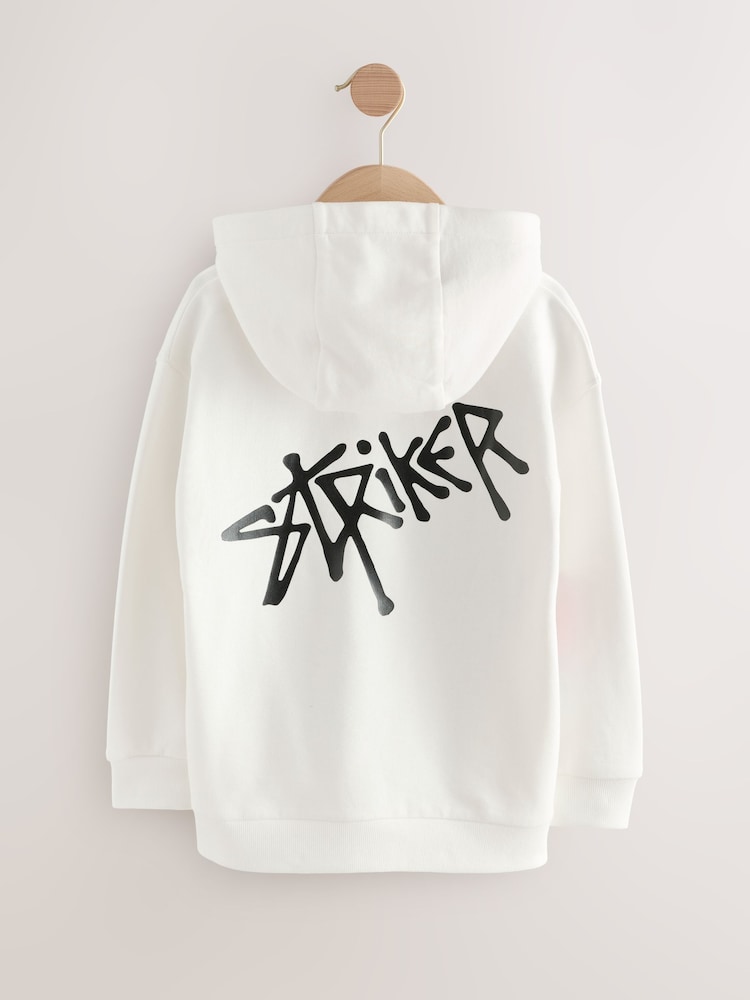 White Older Boys Graphic Cross-Over Hoodie (3-16yrs) - Image 2 of 5