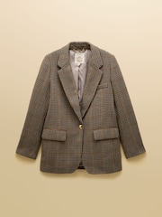 Joules Hackmore Grey Check Relaxed Fit Tweed Blazer - Image 12 of 12