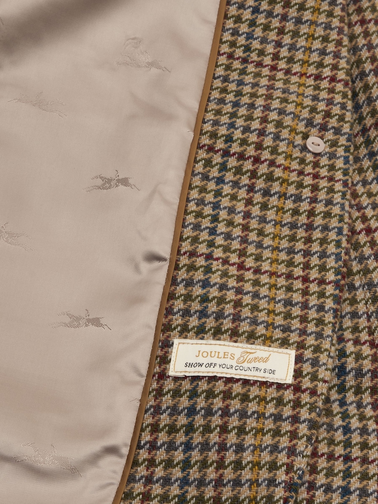 Joules Hackmore Grey Check Relaxed Fit Tweed Blazer With Wool - Image 14 of 14