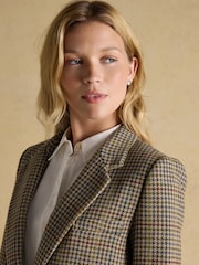 Joules Hackmore Grey Check Relaxed Fit Tweed Blazer - Image 6 of 12