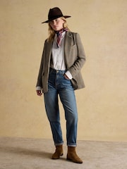 Joules Hackmore Grey Check Relaxed Fit Tweed Blazer - Image 8 of 12