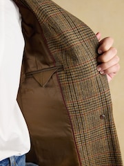 Joules Hackmore Brown Check Relaxed Fit Tweed Blazer - Image 9 of 12