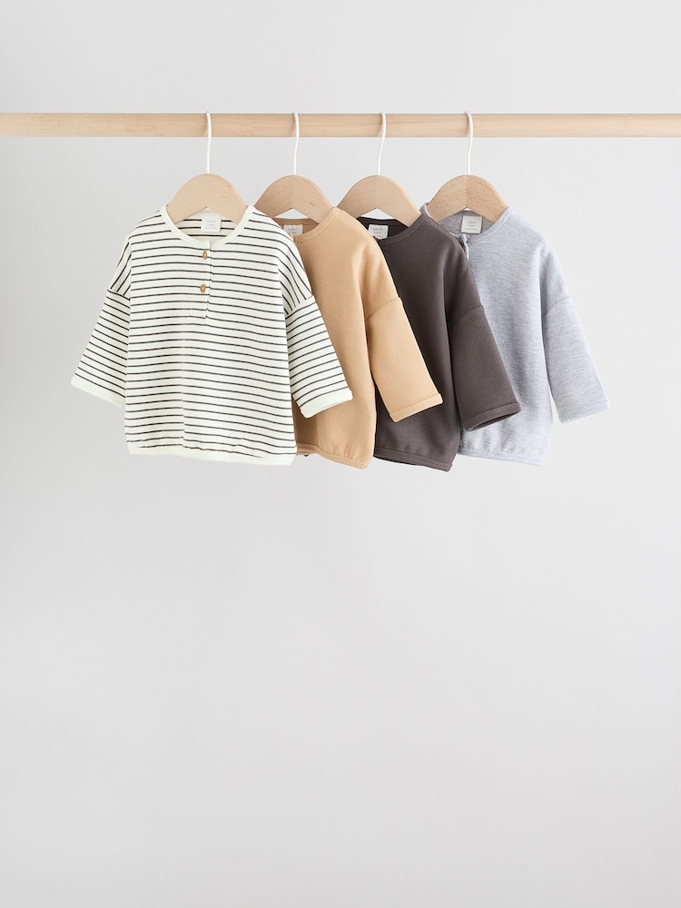 Rayas monocromáticas - Baby Long Sleeve T-Shirts 4 Pack (0mths-2yrs) - Imagen 1 de 14 Rayas monocromáticas - Baby Long Sleeve T-Shirts 4 Pack (0mths-2yrs) - Imagen 1 de 14