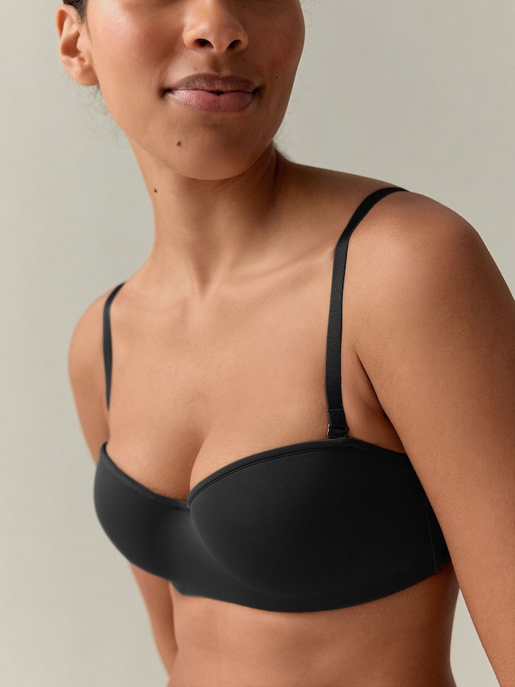 self. Black Lightly Lined Strapless Multiway Bra - Image 2 of 9