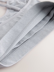 self. Grey Marl / Mauve Seamless Rib Long Line Bralette 2 Pack - Image 5 of 5