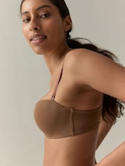 self. Mocha Nude Lightly Lined Strapless Multiway Bra - Image 3 of 11