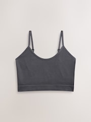 self. Burgundy/Charcoal Seamless Rib Long Line Bralette 2 Pack - Image 7 of 10