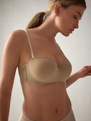 self. Fair Taupe Nude Lightly Lined Strapless Multiway Bra - Image 3 of 11