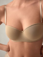self. Fair Taupe Nude Lightly Lined Strapless Multiway Bra - Image 5 of 11