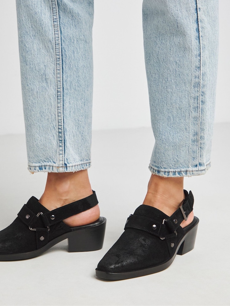 Simply Be Western Detailed Shoes In Extra Wide Fit - Image 1 of 4