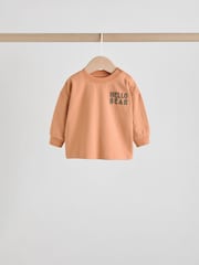 Khaki/Tan Hello Bear Tops and Leggings 6 Piece Baby Set (0mths-3yrs) - Image 6 of 17