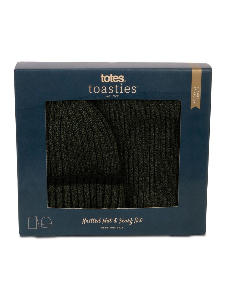 Buy Totes Green Mens Hat Scarf Gift Set from Next Oman