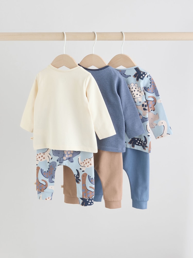Blue Dino Tops and Leggings 6 Piece Baby Set (0mths-3yrs) - Image 2 of 18 Blue Dino Tops and Leggings 6 Piece Baby Set (0mths-3yrs) - Image 2 of 18