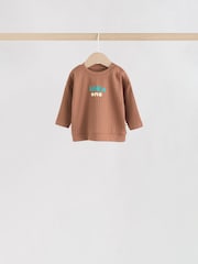 Green/Brown Slogan Tops and Leggings 6 Piece Baby Set (0mths-3yrs) - Image 12 of 17
