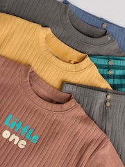 Green/Brown Slogan Tops and Leggings 6 Piece Baby Set (0mths-3yrs) - Image 17 of 17