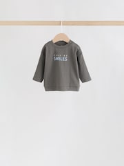 Green/Brown Slogan Tops and Leggings 6 Piece Baby Set (0mths-3yrs) - Image 6 of 17