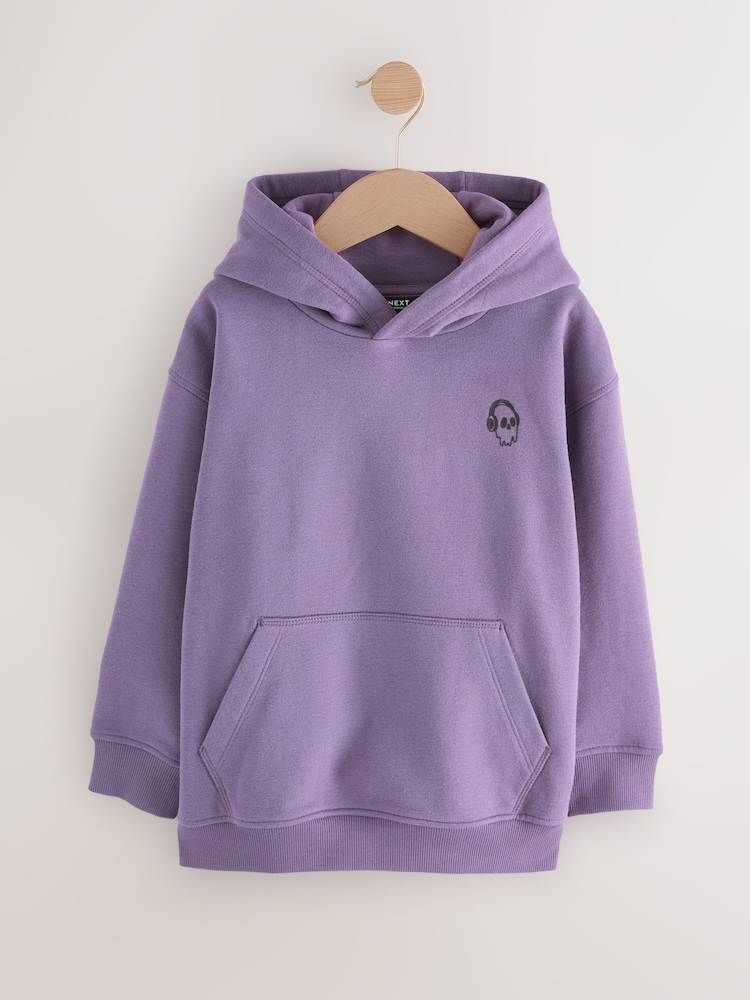 Purple Skull Sign Off Hoodie (3-16yrs) - Image 1 of 7 Purple Skull Sign Off Hoodie (3-16yrs) - Image 1 of 7