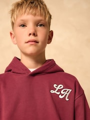 Wine Plain Jersey Hoodie (3-16yrs) - Image 4 of 8