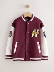 Berry Red Graphic Print Bomber Jacket (3-16yrs) - Image 5 of 11