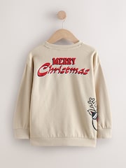 Beige Christmas Crew Sweatshirt (3-16yrs) - Image 3 of 5