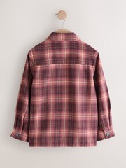 Rust Brown Long Sleeve Check Zip Thru Shirt (3-16yrs) - Image 8 of 11