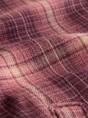 Rust Brown Long Sleeve Check Zip Thru Shirt (3-16yrs) - Image 9 of 11