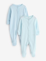 Blue Of Stripe Sleepsuits 2 Pack - Image 1 of 3