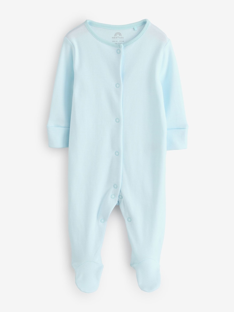 Blue Of Stripe Sleepsuits 2 Pack - Image 3 of 3