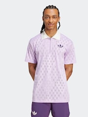 adidas Plum Purple Tennis Pro Climacool Free Lift Polo Shirt - Image 1 of 6