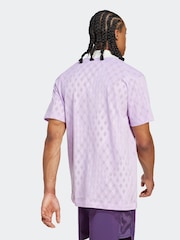 adidas Plum Purple Tennis Pro Climacool Free Lift Polo Shirt - Image 2 of 6