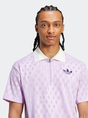adidas Plum Purple Tennis Pro Climacool Free Lift Polo Shirt - Image 4 of 6
